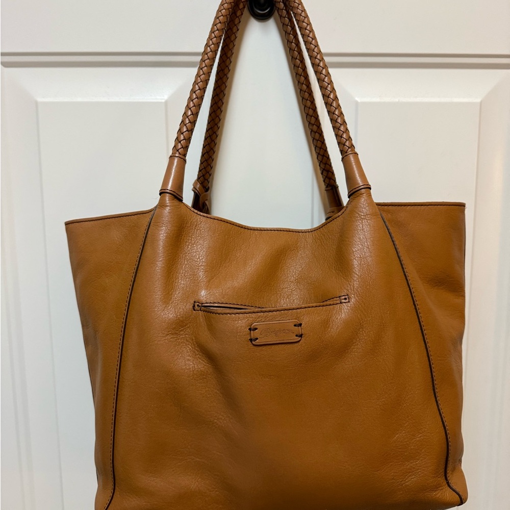 Brighton Tan and Black Embossed Shoulder Bag - Picture 2 of 3